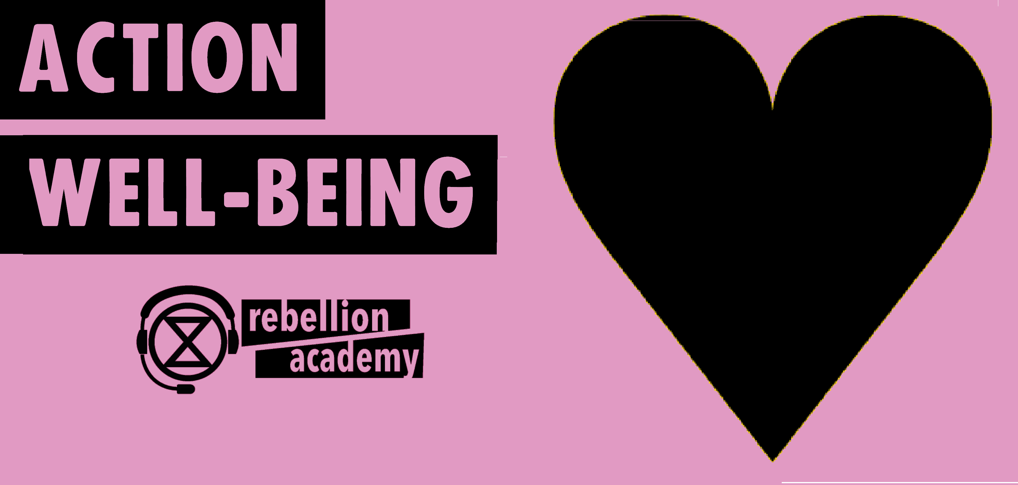 A banner image saying "action well being"