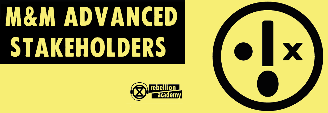banner image saying "m and m advanced stakeholders"