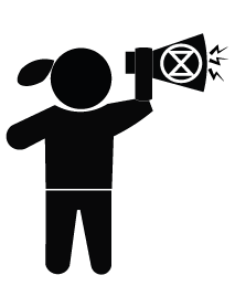 Picture of rebel with megaphone